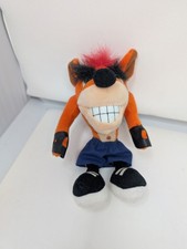 Crash Bandicoot Series Resaurus Beanbag Peluche Crash con Scarpe Nere RARO 8"