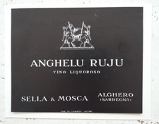 Etichetta da Collezione Originale Vino Vintage Anghelu Ruju Sella & Mosca 