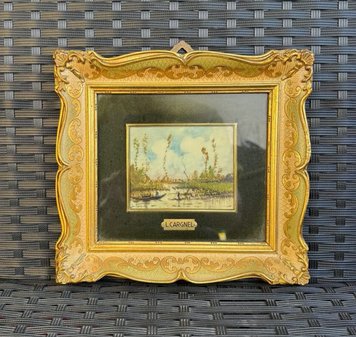 Antico dipinto olio lucio - ad,