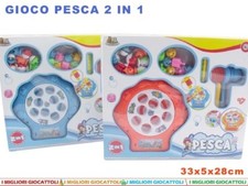 Gioco Pesca Pescatore 2in1 Gioco Martello Acchiappa Pesci Giocattolo Bambini dfh