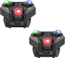 2PCS 150W Teste Mobili LED RGBW Luci Discoteca con Stroboscopi COB 19/29CH Movin