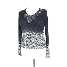 Maglia da donna nera bianca