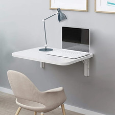 Tavolo Da Parete Pieghevole 60 X 40 Cm in Legno, Scaffale a Muro Richiudibile Sa