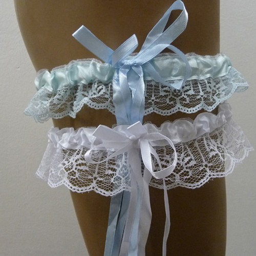 Reggicalze raso pizzo - raso,