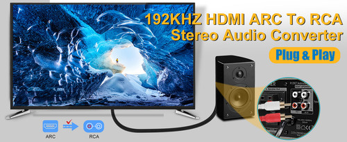 Adattatore audio arc rca - arc, a
