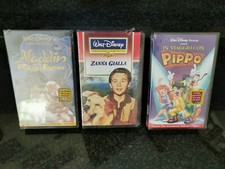 3 VHS Cartoni Animati Walt Disney originali. Sigillati. 