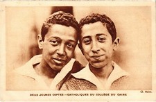 CPA AK Deux Jeunes Coptes -