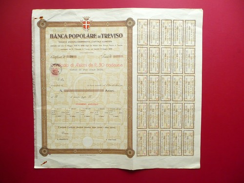 Certificato azionario banca - certificato,