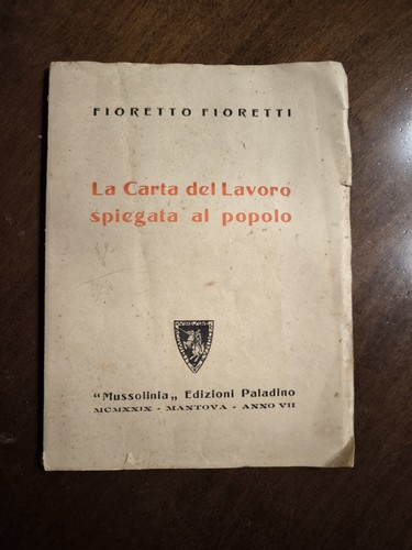 Carta del lavoro spiegata - carta,
