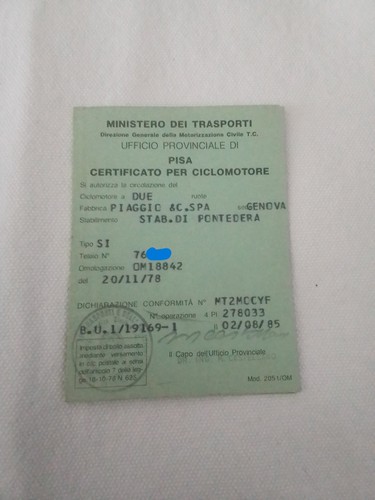 Libretto originale piaggio - originale,