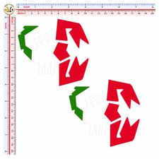  Abarth adesivi scorpione italia flag sticker auto moto casco helmet 2 pz.