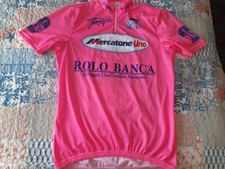 MAGLIA SHIRT VINTAGE CYCLING CICLISMO MERCATONE UNO PIRATA PANTANI. ROSA