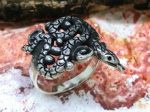 Anello serpente argento 925 - anello,