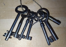 LOTTO STOCK 7 CHIAVI ANTICHE IN FERRO FORGIATO METALLO ANTIQUE VINTAGE