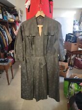 Abito vintage anni '50  fatto a mano in broccato verde scuro – Eleganza classica