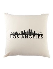 Skyline Los Angeles Cushion Pillow City Fun United States Of America Usa Us Flag