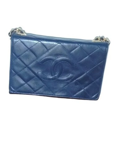 Borsa chanel blu pelle - chanel,