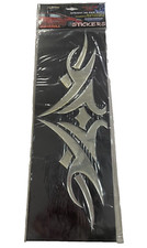 Stickers auto adesivi 3D tribali personalizza macchine automobili 16x45 cm cromo