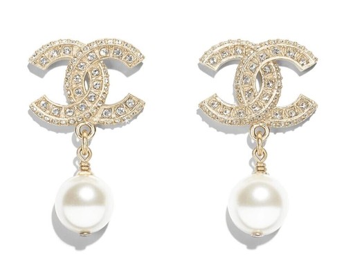 Chanel rev gold resin - chanel, crystal