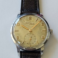 ZENITH-SPORTO-ANNI 50-CARICA MANUALE-CALIBRO 40-TUTTO ACCIAIO-FIRMATO-RARO