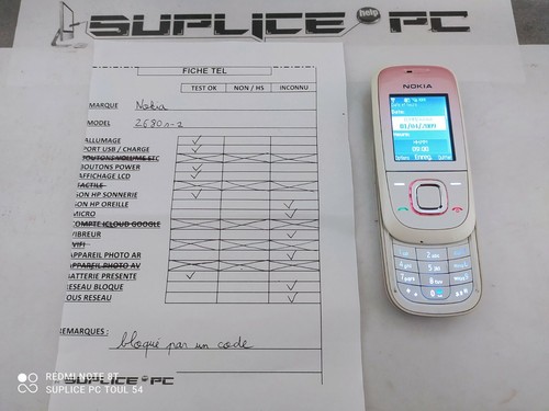 Nokia 2680s blanc et rose - nokia,