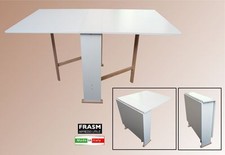 TAVOLO PIEGHEVOLE RICHIUDIBILE LEGNO FORMICA SALVASPAZIO 75X140 BIANCO 4 2025