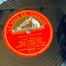 Mario Lanza – Ave Maria / Because (il grande Caruso) - ITALY / LP 10" 78 giri