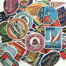 Confezione 55 Adesivi Vintage