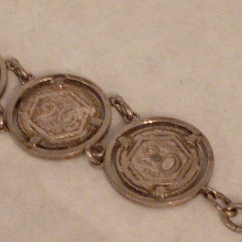 Bracciale argento monete 20 - in,