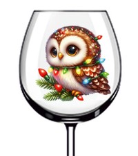 12x Adesivo Vinile Gufo di