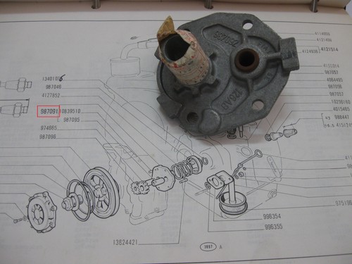 Coperchio lubrificazione pompa - lubrificazione,