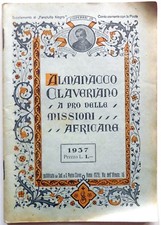 LIBRETTI RELIGIOSI ALMANACCO CLAVERIANO MISSIONI AFRICANE 1937 MISSIONARI