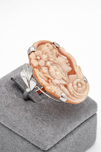 Anello cammeo conchiglia - cammeo,