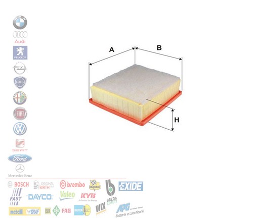 Filtro aria fiat 500x jeep - fiat,