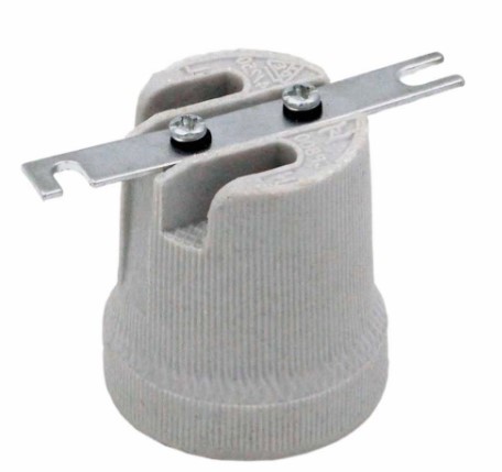 Portalampada e27 ceramica - portalampada, ceramica+