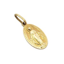 Ciondolo Madonna Miracolosa Oro 18kt - Oro Rigenerato