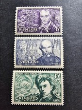 Francia francobollo poeti - francia,