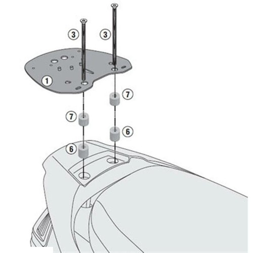 Sr6107 givi supporto - sr6107, attacco