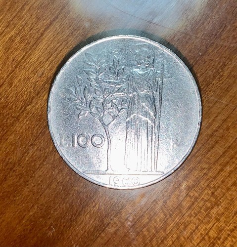 Moneta 100 lire del 1960 - moneta,