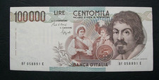 100000 lire 1993 Caravaggio