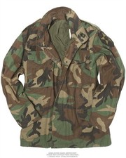 GIACCA MILITARE ORIGINALE AMERICANA M65 MIMETICA WOODLAND
