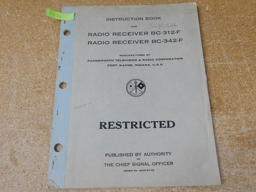 312 342 f ricevitore - bc-312-f, bc-342-f
