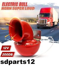 Clacson Elettrico Suono di Toro Mucca Rosso 200db 12V per Auto Camper Bus Barca