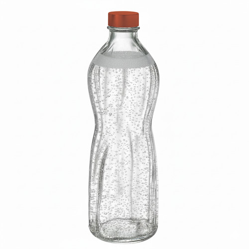 Bottiglia vetro litro tappo - vetro,