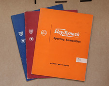 Eley Vintage Brochure x3 Custodia Cartuccia Fucile Gunmakers Kynoch Ricarica Munizioni