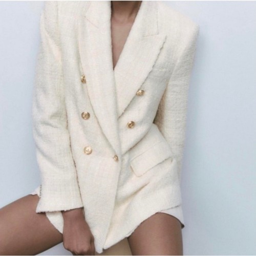 Zara tweed blazer size - , l