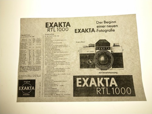 Exakta rtl 1000 istruzioni - rtl, di