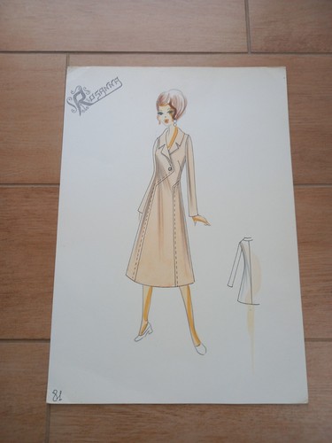 Vintage bozzetto figurino - figurino, moda