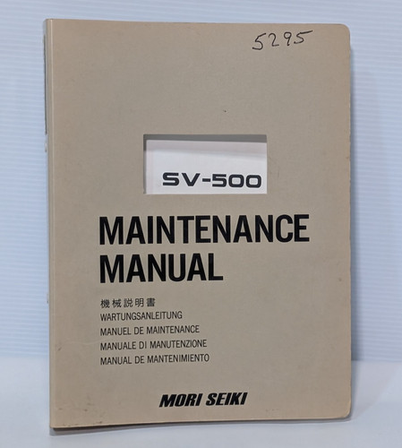 Mori seiki 500 manuale di - mori,
