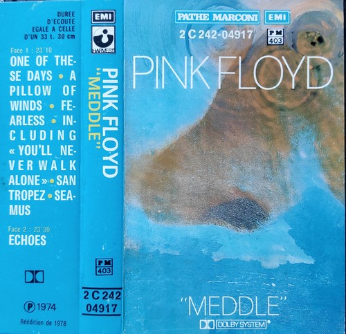 Pink floyd meddle cassette - pink,